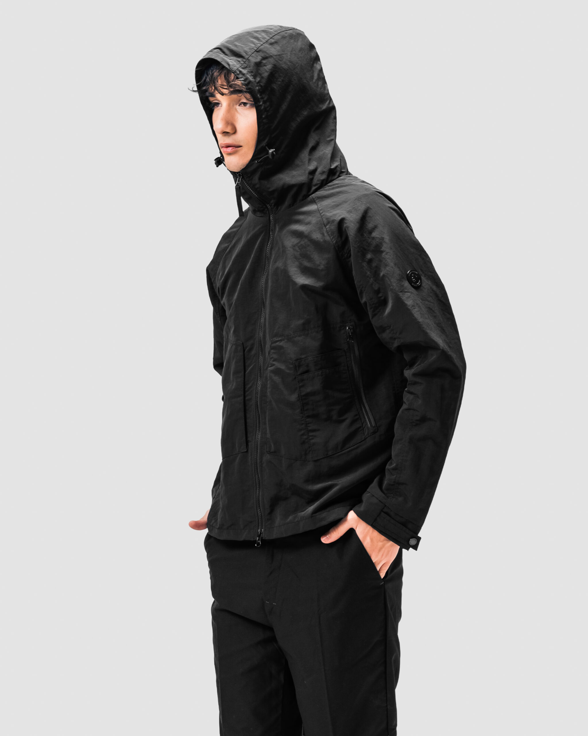 【美品】soyy. N.D.B nylon detaching blouson LF'026 - HD056 Nylon Russian Black